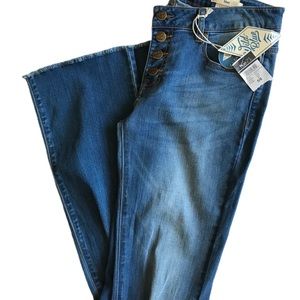 Button up Boot cut jeans by Wild Blue sz 5 NWT